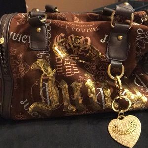 Brown Velvety Juice Couture purse